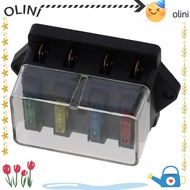 OLINI 1set Blade Fuse Board Box, Black Copper Fuse, Car Assessories Parts Holder Block For Car