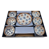 松村窯 日式簡約6碗2盤 UP-A0362  碗 直徑11.5 x 6cm + 盤 直徑20.5cm x 4.2cm   1組