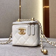 Chanel 雙金球 白色 小盒子 絕版 斜孭袋｜AP2292-B06092｜全新正版正貨