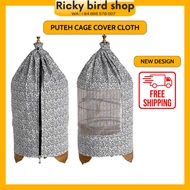 Cover cloth for Puteh cage - New design - Bird cage cover (Size 8-9 inch)