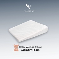 【MENG HONG】 Vablo Baby Wedge Pillow (backrest Pillow For Babies) Memory Foam - 43x43x30CM - Bonus Carry Bag
