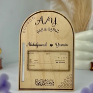 FRAME MAS KAHWIN IJAB QABUL/PLATE HANTARAN (FREE STAND) SHIP OUT 1-3 DAYS