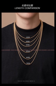 สร้อยคอฮิปฮอปโซ่คิวบาหนา2มม./3มม. cuban ชุบทองเงิน S925