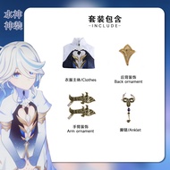 【COSER 77】Genshin Cos Focalors Custome Furina เครื่องแต่งกายของพระเจ้า Fukalos Cossuhara God Funin