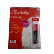 Berkeley sketch pad 9x12 24s w/sakura koi brush pen XBR-3's Set