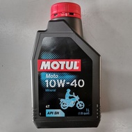 MOTUL 4T 10W40 MINERAL ENGINE Oil Motorcycle 1 LITER 100% 4T OIL MINYAK HITAM