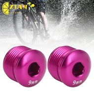 XIANS 2PCS Cycle Pedal Dust Cover, M14 Thread 9mm Cycle Pedal Dust Cap, Durable Aluminum Alloy Light
