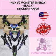 Coverset  NVX V2 Monster Energy (16) Bodyset (Sticker Tanam) Black