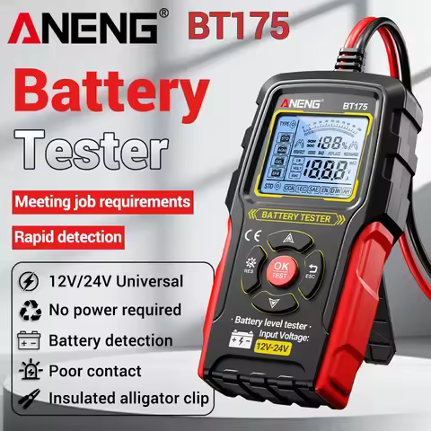 ANENG BT175 Car Battery Tester Multifunctional 8V-36V CCA 50-1999 Internal Resistance Voltage Life T