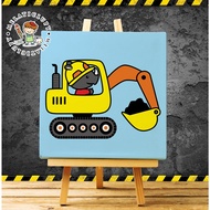 PAINT BY NUMBER CANVAS 20X20 CM - CONSTRUCTION