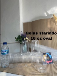 GELAS PLASTIK STARINDO OVAL 12OZ 14OZ 16 OZ 18OZ 22 OZ 1 DUS 1000 PC TERMURAH