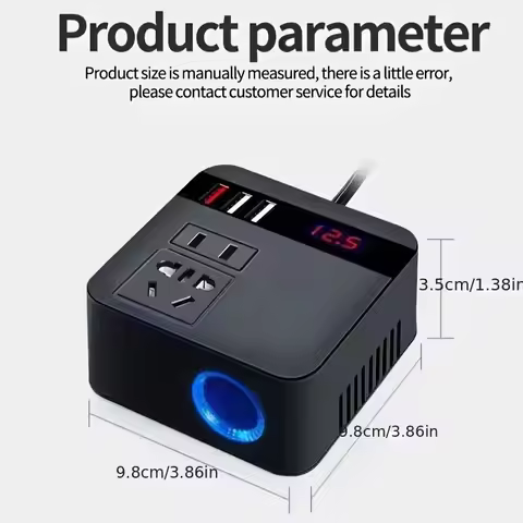 200W Automotive inverter DC12V/24V to DC110V/220V with LED display outlet power inverter adapter fas