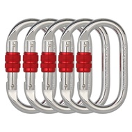 Xinda Climbing Carabiner โลหะผสมเหล็กคลิปล็อค Screwgate O รูปมัลติฟังก์ชั่นความแข็งแรงสูง Heavy Duty