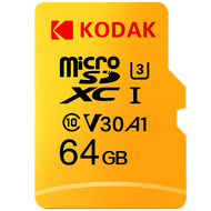 Kodak การ์ดหน่วยความจำไมโคร SD คลาส10 64GB U3 4K ความเร็วสูง cartao de memoria Flash Memory TF mecard C10