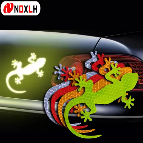 Car Styling Reflective Sticker Safety Warning Mark Night Driving Warning Gecko Strip Light Reflector