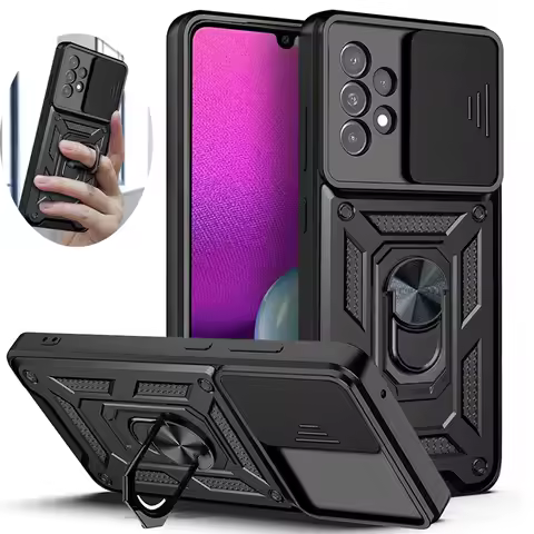 Slide Camera Lens Protector Armor Case For Samsung Galaxy A33 A73 A53 A32 A13 A52 4G 5G Military Gra