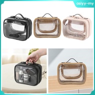 [AsiyyMY] Clear Makeup Bag, Clear Travel Toiletries Bag Large Cosmetic Bag Zipped Makeup Bags Organiser Pouch Wash Bag