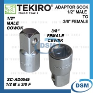 MATA TEKIRO SOCKET EYE ADAPTOR 1/2" MALE X 3/8" FEMALE SHOCK ADAPTER SOCKET 1/2M X 3/8F INCH SC-AD05