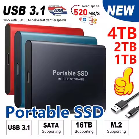 2025 New Portable SSD 1TB External Solid State Drive 4TB High capacity Hard Disk M.2 Portable storag