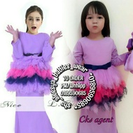 SHIP FROM PURPLE BAJU KURUNG TUTU PEPLUM BABY AQIQAH