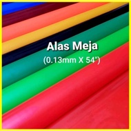 PLASTIK ALAS MEJA WARNA/PVC WARNA PLAIN/LAPIK MEJA/KANOPI 54"(METER)