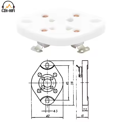 1pc 4Pin UX4 Valve Tube Socket Ceramic Base For 300B 811 2A3 5U4G 45 71A 50 Vintage Audio Amplifier 