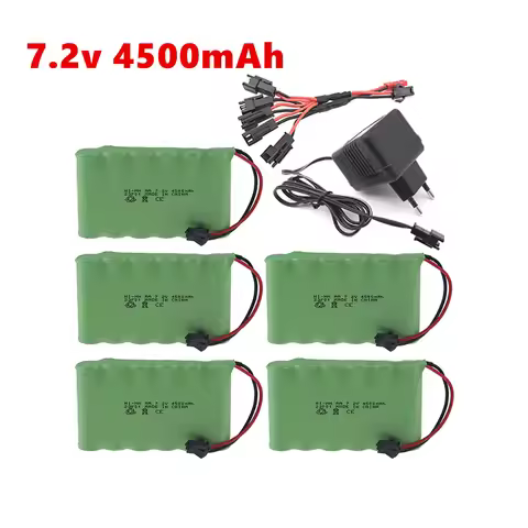 7.2V 4500mah 3000mAh Ni-MH AA Rechargable Battery SM Plug and charger set For RC Truck ca boat toys 