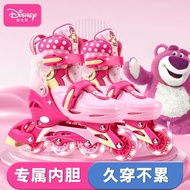 [Four-speed Adjustable Size] Disney Children's Skates Roller Skates 3 to 12 Years Old Beginner Girls