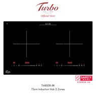 Turbo Italia - TIA800B-BK 75cm 2 zones induction hob with touch control