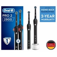 Oral-B Pro 2 2900 Rechargeable Dual Electric Toothbrush Round Oscillation Cleaning Black Braun