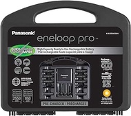eneloop Panasonic K-KJ55KHC66A pro High Capacity Rechargeable Batteries Power Pack 6AA, 6AAA, 4 Hour Quick Battery Charger and Plastic Storage Case