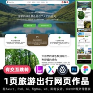 1 Page Axure Interchangeable Works Tourist Attractions web web High Fidelity Prototype Instant Desig