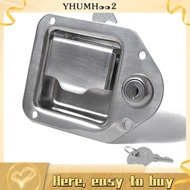 【yhumh002】1Set Trailer Toolbox Handle  with Lock Highly Tool Box  Paddle Lock 4-3/8Inch X 3-1/4Inch 