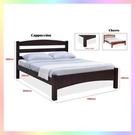 QUEEN SIZE WOODEN BED FRAME / SOLID WOOD BED FRAME (CHERRY/ CAPPUCCINO/ WHITE COLOUR)