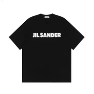 JIL SANDER High-End Inst-Shirt ฤดูร้อนใหม่คู่หวานหลวมบางเสื้อยืดผ้าฝ้ายบริสุทธิ์เกาหลีเสื้อมืออาชีพ