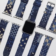 EPUL手工製作日本復古布料適用蘋果iwatch5678ultra智能手錶帶se