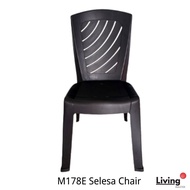 Modern Plastic Chair Indoor &amp; Outdoor Dining Plastic Chair Plastic Chair Black Color Ready Stock in Malaysia