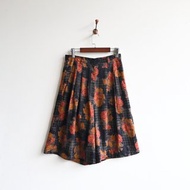 【蛋植物古著】花陽印花高腰古著短褲