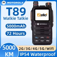 Motorola Zello Walkie Talkie T89 4G WIFI | 5000KM Long Range 5000mAh Battery IP54 Waterproof interco