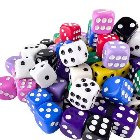 10pcs 16mm D6 Dice 16mm Colorful Dice for DND RPG Board Game Bar Table Accessories