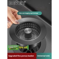 [Ready Stock] Sink Water Plug Universal Bounce Filter Drainer 316L Stainless Steel Kitchen Sink Seal