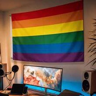 2pcs/1pc LGBTQ Rainbow Flag Gay Progress Pride Banner Flags, Love Is Love Banner, Gay Pride Bisexual