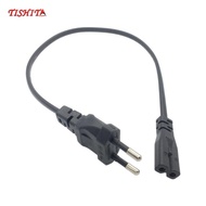 [Bilibili1] Replacement eu male to IEC320 C7 Power Adapter Cable 2500W 125V 250V 10A 1ft 30cm Short 