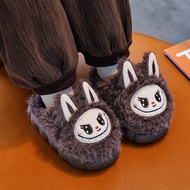 selipar dalam rumah sandal perempuan selipar wanita Cartoon Cartoon Children Fur Shoes Slippers