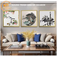 Diamond Picture Frame, Painting, Self-Completed Canvas Painting 30 x 40cm, Multi-Colored Picture Fra