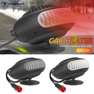 TOPSHOW 12-24V Car Heater Fan Car Windshield Defogging Demister Defroster Construction Site Outdoor 