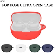 Protective Case For Bose Ultra Open Earbuds Soft Silicone Shockproof Protective Skin Case With Carabiner Front LED Visible