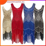 Retro 20s 1920s Flapper Dress Outfits Flapper Headband The Great Gatsby Women's Sequins Tassel Fring
