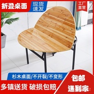 QM🍅Thickened Large round Desktop Solid Wood Round Table Table Top Household Hotel Foldable Fir Round Table Panel round D