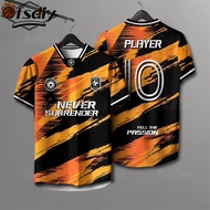 [OFSDIY] เสื้อกีฬากลางแจ้งสำหรับผู้ชาย เสื้อฟุตบอล เบอร์ 10 ไม่เคยยอมแพ้ เสื้อพิมพ์ลาย เสื้อยืดฤดูร้